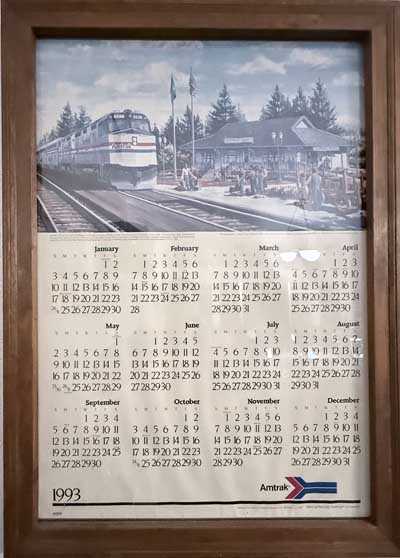 1993 National Amtrak Calendar